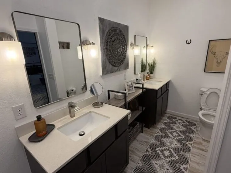 Cleaned bathroom vanity by Blanc Co in the OKC metro