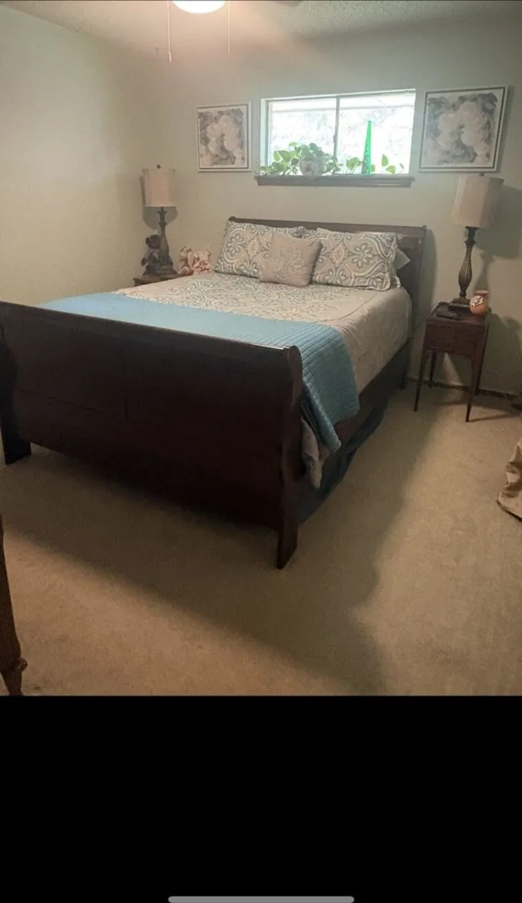 Cleaned bedroom with natural light by Blanc Co in the OKC metro