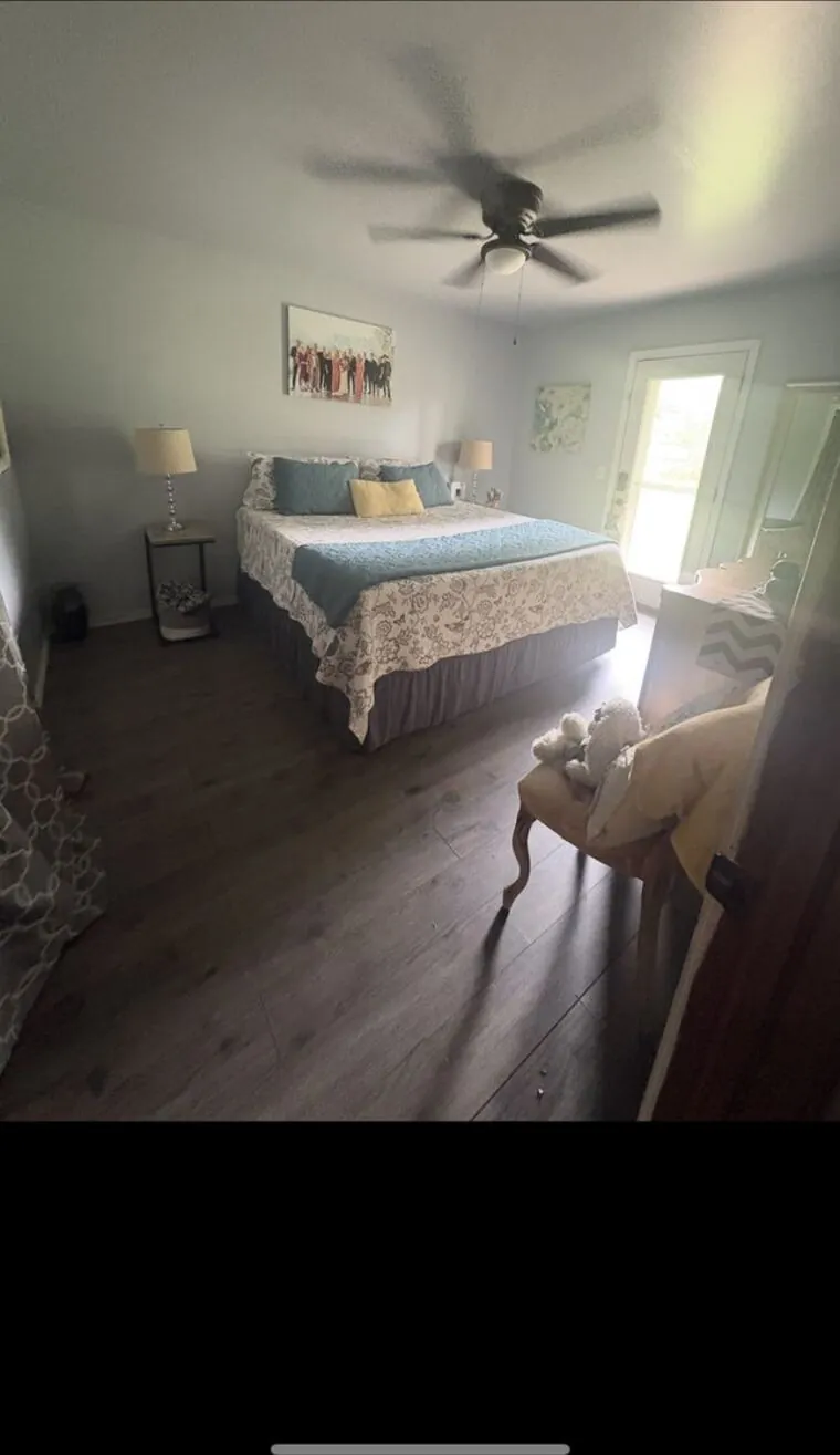 Cleaned guest bedroom by Blanc Co in the OKC metro